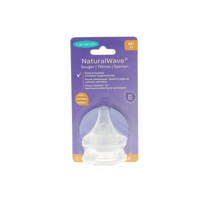 Natural Wave Sauger mittlerer Fluss Lansinoh - 2er Pack Sauger