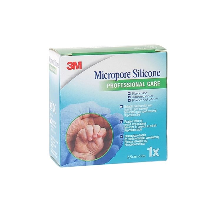 Silikonpflaster Micropore 3M - Band von 25 mm x 5 m