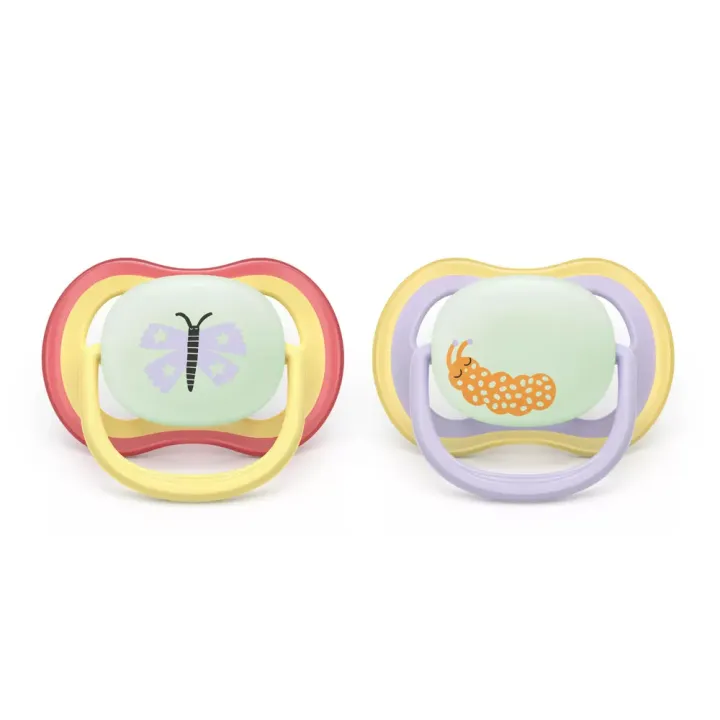 Ultra air Nacht-Schnuller 0-6 Monate Avent - 2er-Pack Schnuller