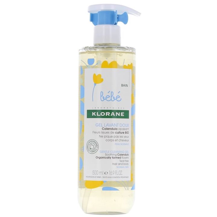 Sanfte Waschgel Klorane Baby - Flasche mit 500 ml