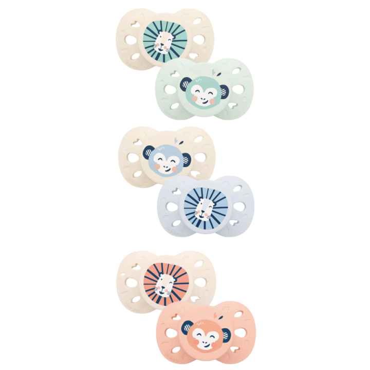 Anatomische Schnuller 6-18 Monate Tiere Biolane - 2er Pack Schnuller