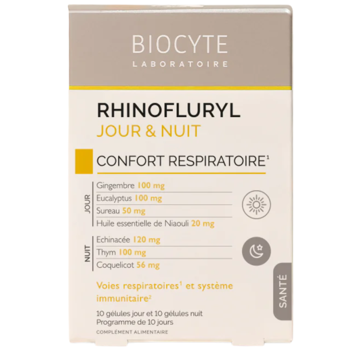 Rhinofluryl Atemkomfort Tag&Nacht Biocyte - Packung mit 20 Kapseln