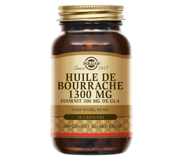 Borretschöl 1300mg Solgar - Dosis von 30 Kapseln - image 1