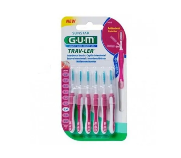 Interdentalbürste Sunstar Trav-ler 1,4 mm Gum - 4 Bürsten