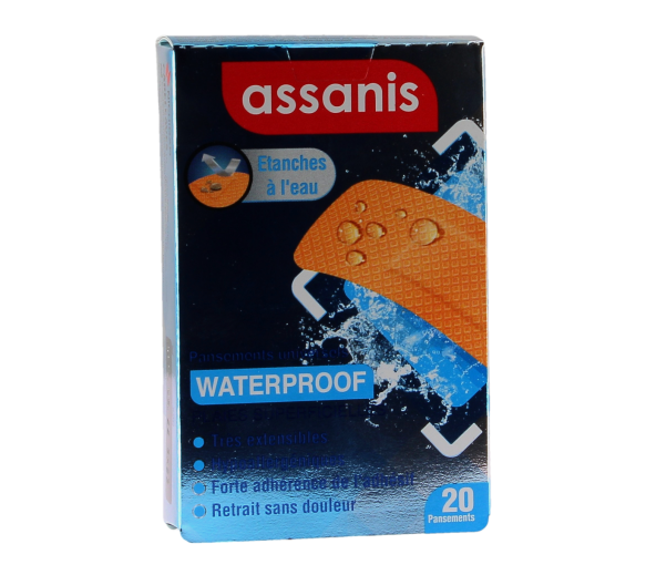 Wasserfeste Pflaster für oberflächliche Wunden Assanis - Packung mit 20 Pflastern - image 1