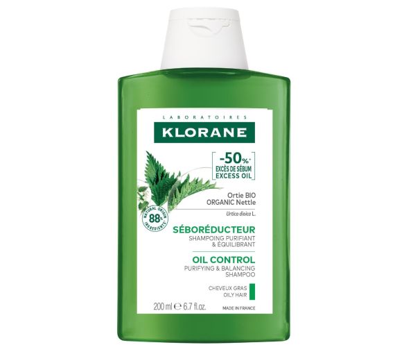 Seboregulierendes Shampoo für fettiges Haar mit Bio-Brennnessel Klorane - Flasche mit 200 ml - image 1