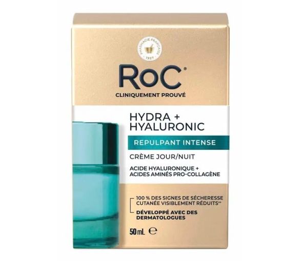Hydra+Hyaluronsäure Intensiv auffüllende Tages-/Nachtcreme RoC - 50ml Tiegel - image 1