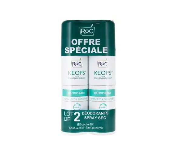 Keops Deodorant Spray 48h Wirksamkeit Roc - 2er-Pack mit 150ml Sprays Sonderangebot