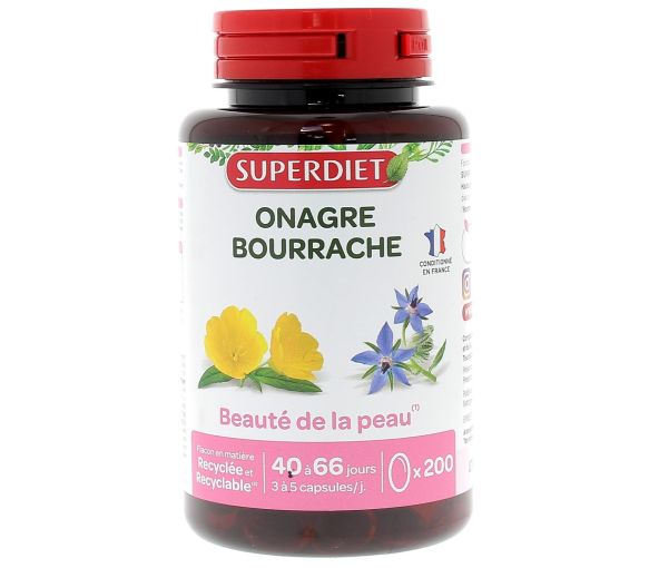 Onagre Borretsch Super Diet - Packung mit 200 Kapseln - image 1