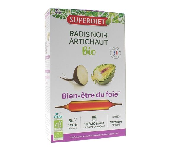Schwarzer Rettich / Bio-Artischocke Super Diet - Box mit 20 Ampullen zu je 15 ml