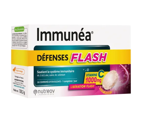 Immunéa Abwehrkräfte Flash Nutreov - Packung mit 30 Brausetabletten
