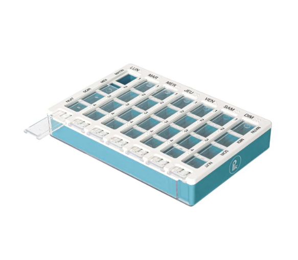 Wöchentlicher Pillenbehälter ergonomisches Tablett Plic care - 28 Fächer - image 1