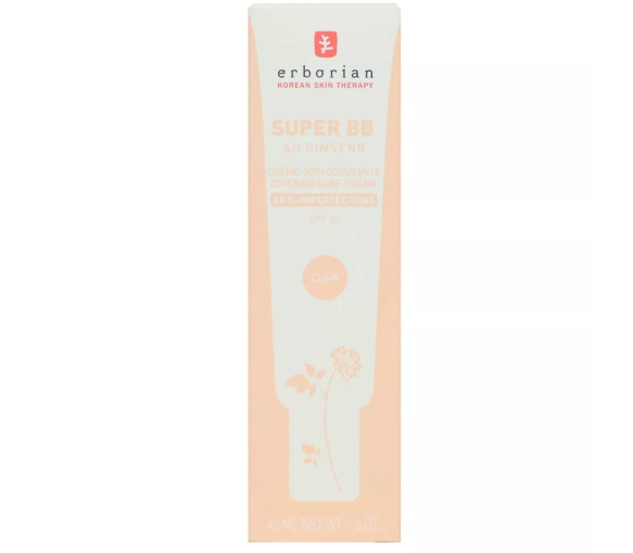 Super BB-Creme Pflege mit deckender Wirkung gegen Unreinheiten hell SPF 20 Erborian - Tube mit 40 ml - image 1