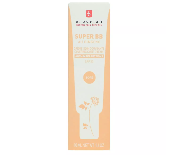 Super BB Creme-Pflege deckend gegen Unreinheiten gold SPF 20 Erborian - Tube mit 40 ml - image 1