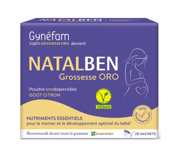 Gynéfam natalben Schwangerschaft oro orodispersible Pulver Zitronengeschmack Effik - Packung mit 28 Beuteln - image 2