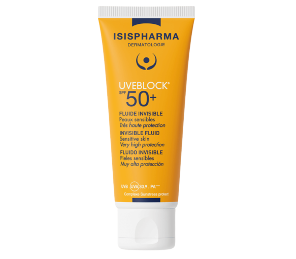 Uveblock SPF50+ unsichtbare Flüssigkeit Isispharma - Tube mit 40 ml
