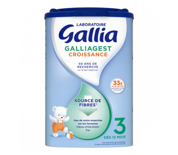 Galliagest Wachstum Milchpulver 3 ab 12 Monaten Gallia - Dose mit 800g