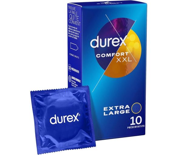 Durex Comfort XXL Kondome - Schachtel mit 10 Kondomen