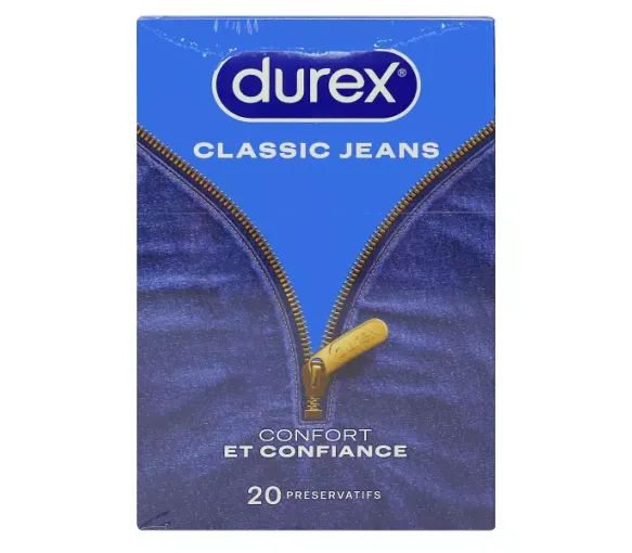 Durex Classic Jeans Kondome - Schachtel mit 20 Kondomen