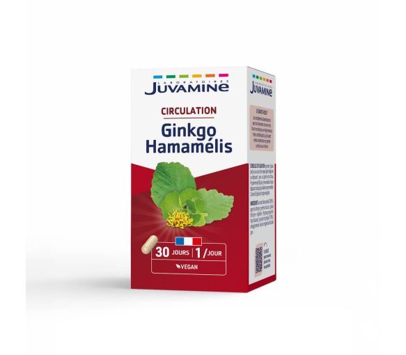 Zirkulation Ginkgo Hamamelis Juvamine - Packung mit 30 Kapseln - image 1
