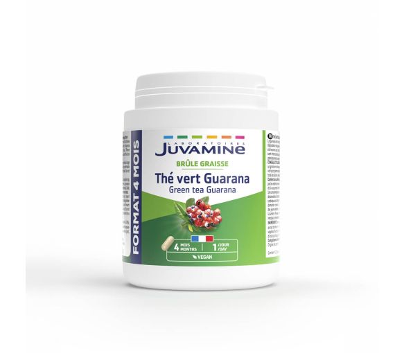 Grüner Tee Guarana Juvamine - Dose mit 120 Kapseln - image 1