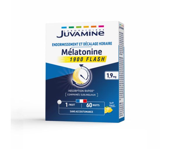 Melatonin 1900 Flash Juvamine - Packung mit 60 Tabletten - image 1