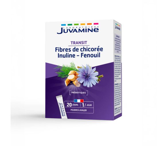 Transit-Fasern aus Chicorée Inulin Fenchel Juvamine - Packung mit 20 Sticks - image 1