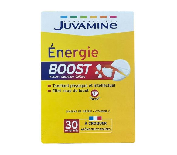 Energie Boost Aroma rote Früchte Juvamine - Packung mit 30 Kautabletten - image 1