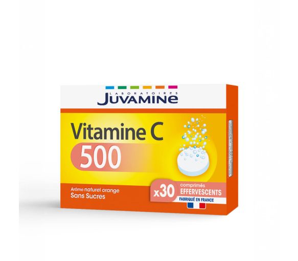 Vitamin C 500 Juvamine - Packung mit 30 Brausetabletten