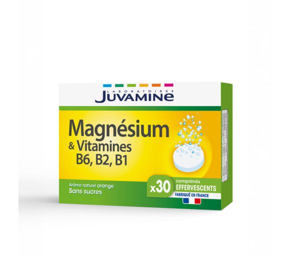 Magnesium und die Vitamine B6, B2 und B1 Juvamine - Packung mit 30 Brausetabletten - image 1