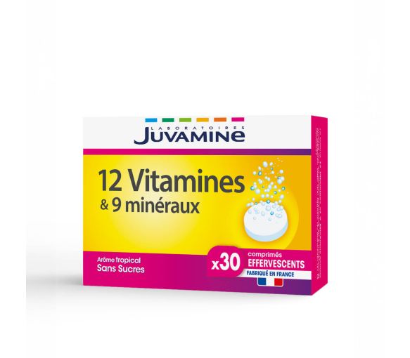 12 Vitamine & 9 Mineralien Juvamine - Packung mit 30 Brausetabletten - image 1
