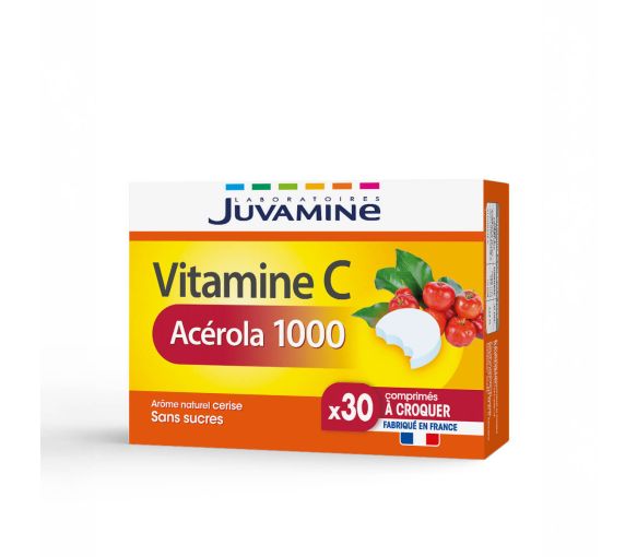 Vitamin C Acerola 1000 Juvamine - Packung mit 30 Kaudabletten - image 1