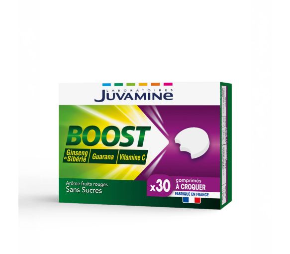 Boost Ginseng Guarana Vitamin C Juvamine - Packung mit 30 Kaudabletten - image 1
