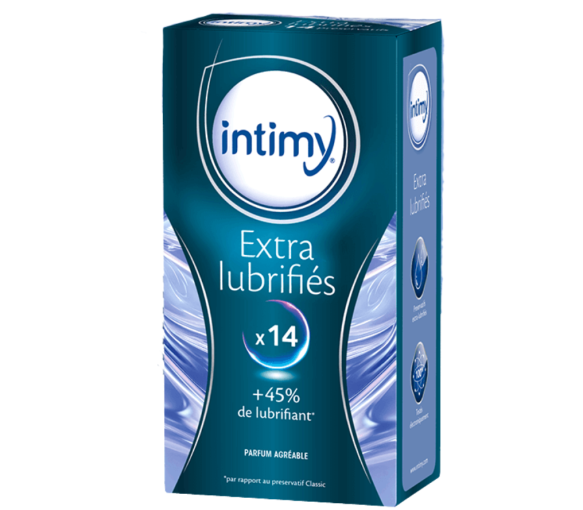 Extra gleitfähige Intimy-Kondome - Packung mit 14 Kondomen