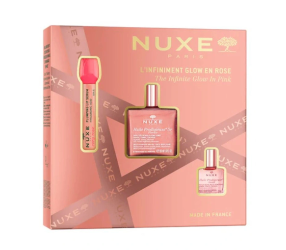 Coffret unendlich strahlend in Rosa Nuxe - Set mit 3 Produkten - image 1