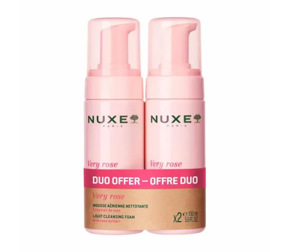 Very Rose Mousse luftiger Reinigungsschaum Nuxe - 2er-Pack Pumpflaschen à 150 ml
