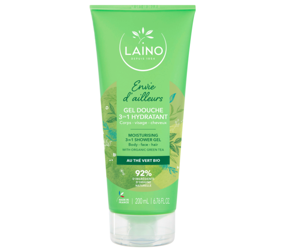 Duschgel 3 in 1 feuchtigkeitsspendend mit Bio-Grüntee Laino - Tube mit 200 ml - image 1