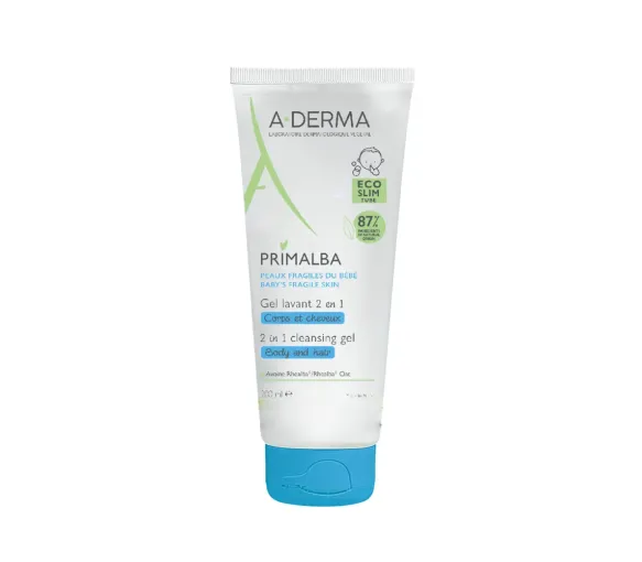 Primalba Waschgel 2 in 1 für Körper und Haare A-Derma - Tube mit 200 ml - image 1