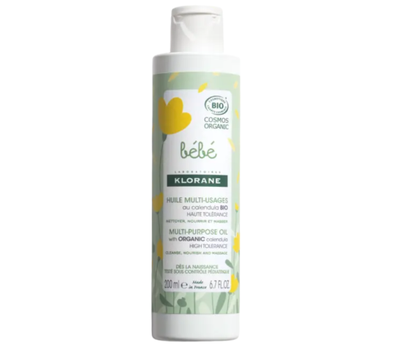 Bio-Calendula-Multi-Öl für Babys von Klorane - 200ml Flasche