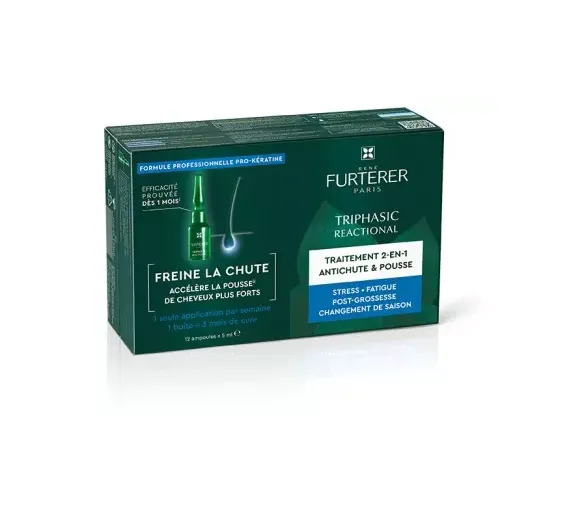 Triphasic Reactional Behandlung 2in1 gegen Haarausfall und Haarwachstum René Furterer - Box mit 12 Ampullen à 5ml - image 1