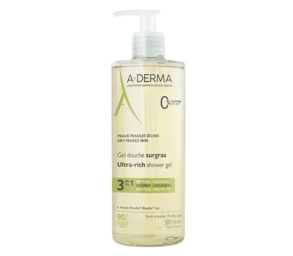 Überfettetes Duschgel A-Derma - Pumpflasche 500 ml - image 1