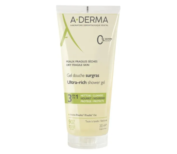 Überfettete Duschgel A-Derma - Tube mit 200 ml