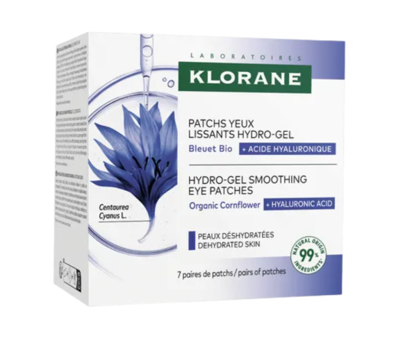 Bio-Borretsch-Hydrogel-Augenpads Klorane - Box mit 7 Paar Pads