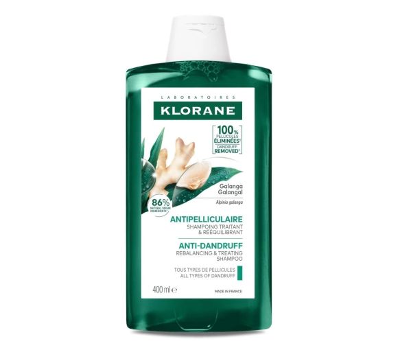 Klorane Anti-Schuppen-Shampoo zur Behandlung und Wiederherstellung - Flasche mit 400ml