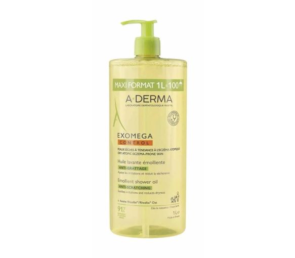 Exomega Control Emollient Waschöl gegen Juckreiz A-Derma - Pumpflasche 1L - image 1