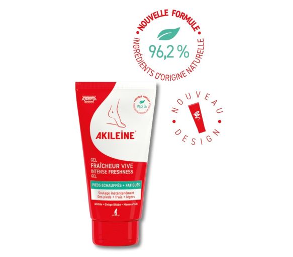 Frischegel für heiße und müde Füße Akileïne - Tube mit 75 ml
