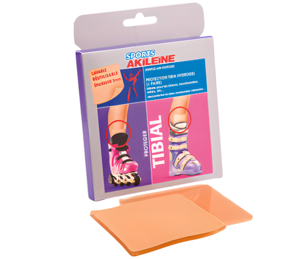 Schutz für Schienbeine Hydrogel Sport Akileïne - 1 Paar waschbar und wiederverwendbar - image 1