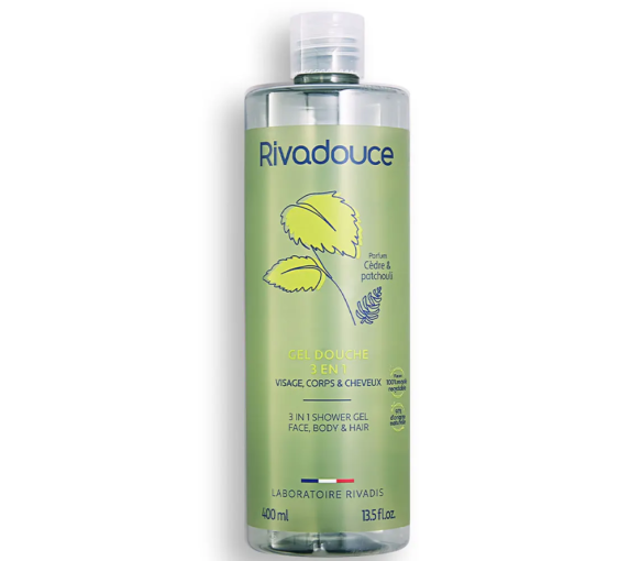 Duschgel 3in1 mit Zedern- und Patchouli-Duft Rivadouce - Flasche mit 400ml