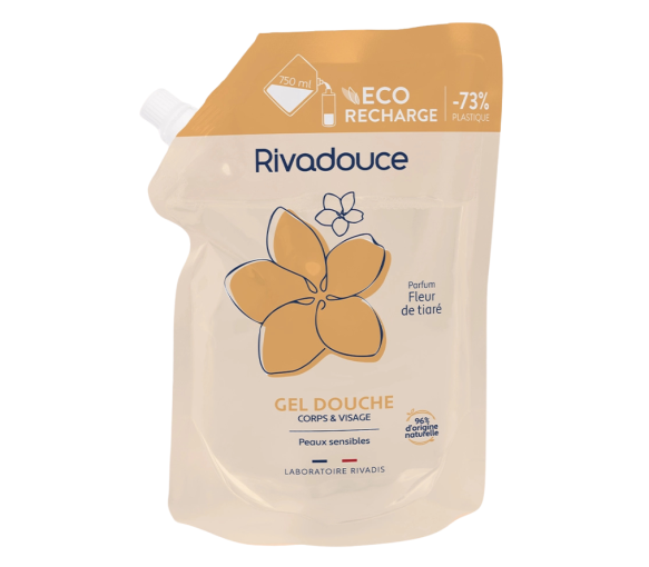Duschgel Tiaré-Blüte Eco-Nachfüllung Rivadouce - Nachfüllpackung von 750 ml - image 1
