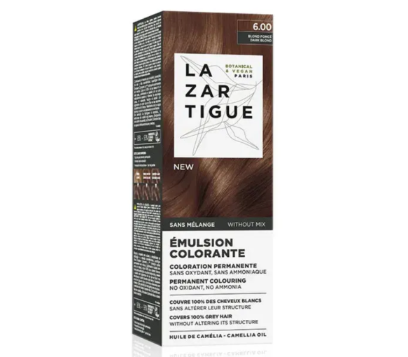 Färbemulsion 6.00 dunkelblond Lazartigue - Tube mit 60 ml